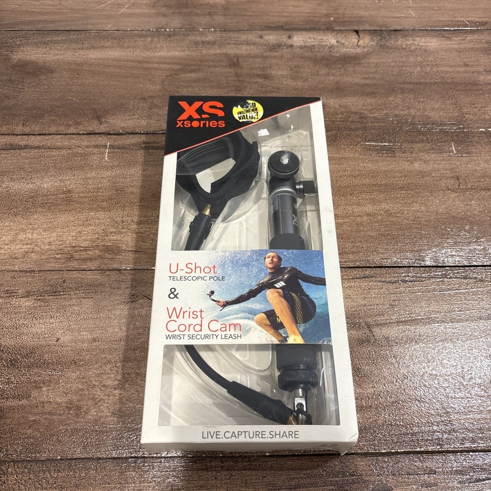 XSORIES - XS Combo U-Shot 19" Extendable Camera Pole and Wrist Cord Cam - GREY